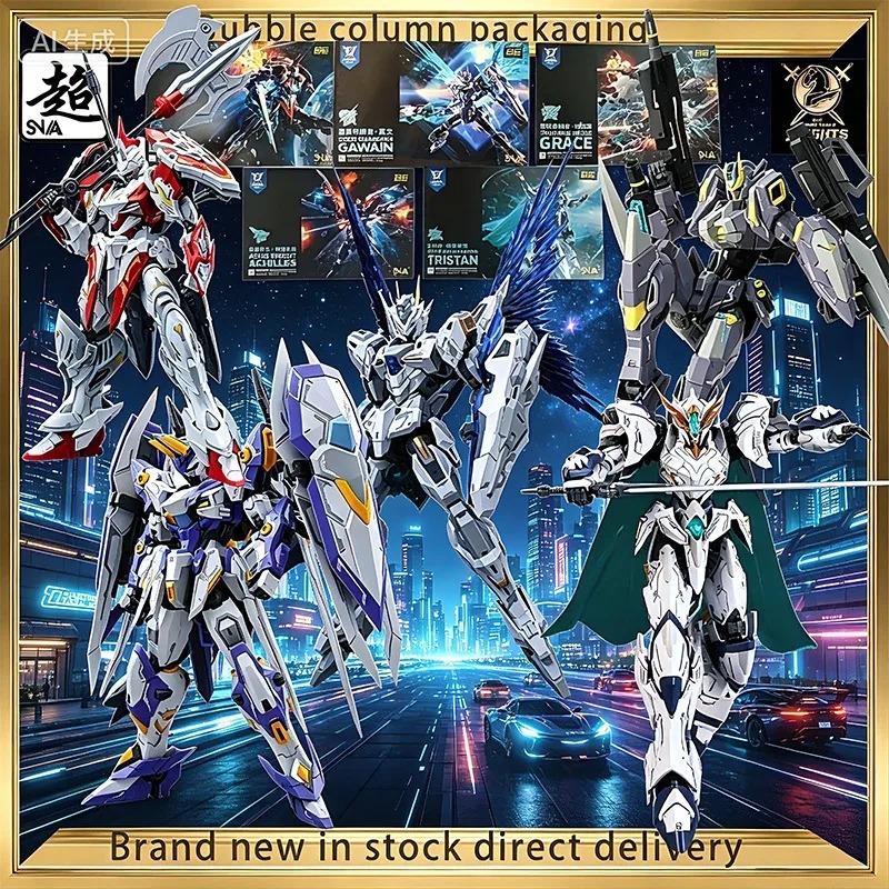 Model Kit Lancelot - SNAA Modellbau-Rundtisch-Ritter-Serie, Maßstab 1:144, bewegliches Puppenmodell,